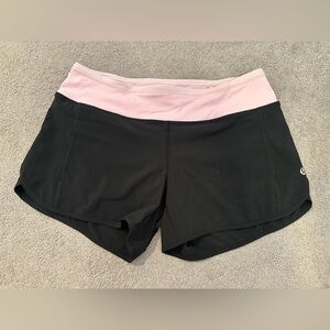 Lululemon Athletica Black and Pink Athletic Shorts